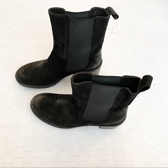 EMANUELE CRASTO Black Suede Leather Chelsea Lug Sole Boots EU 39=8.5-9 - Picture 4 of 14